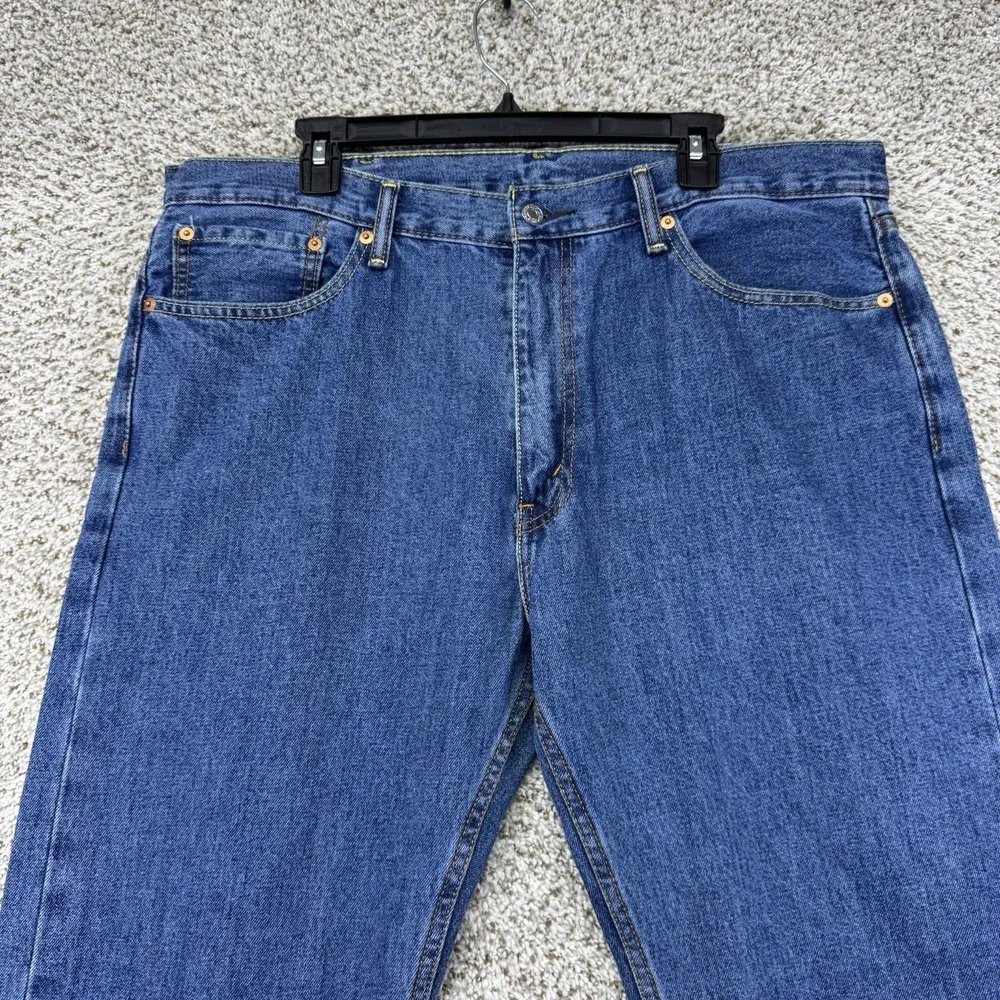Levi's 505Jeans Mens Size 38x30 Blue Denim Pants Straight Leg Medium Wash Cotton
